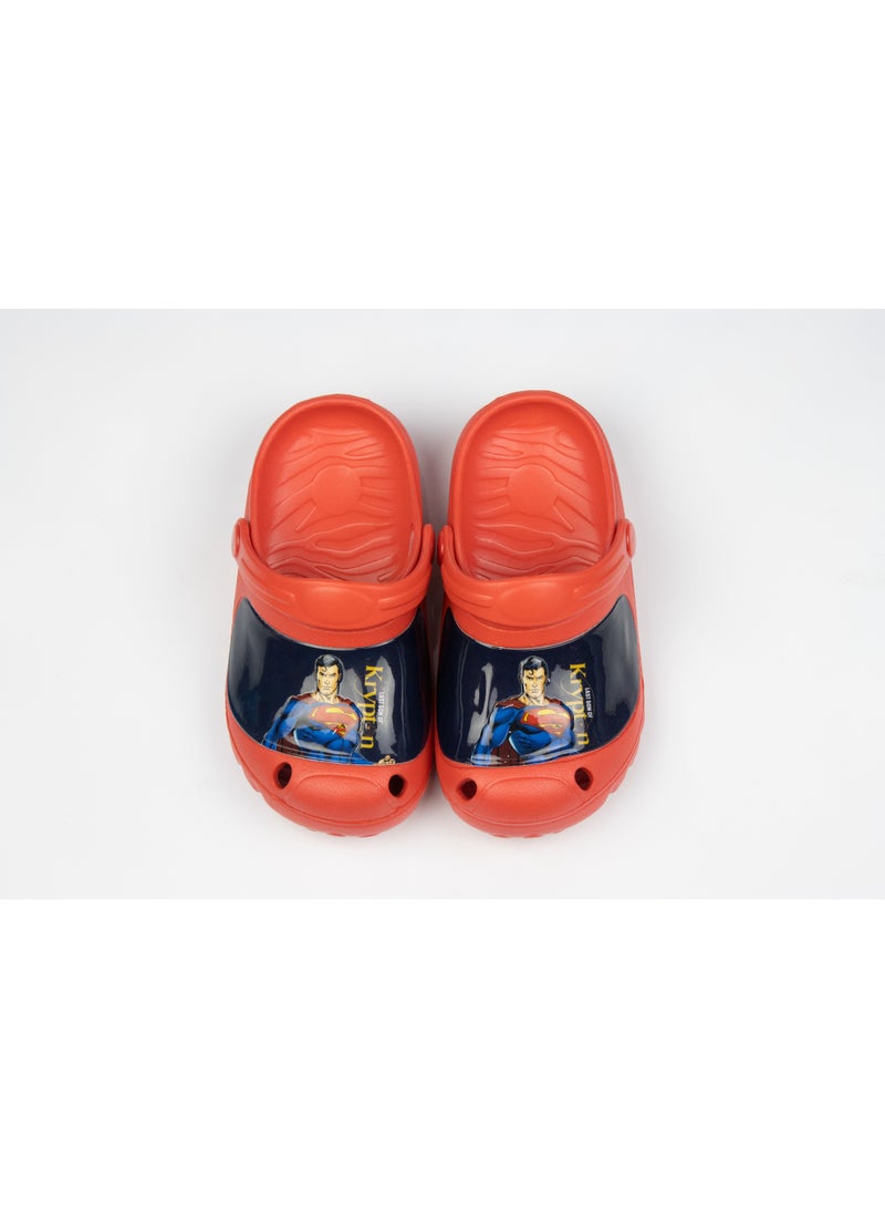 سوبر مان قباقيب سوبرمان للأطفال - حذاء خفيف الوزن ومريح سهل الارتداء للأولاد - أحمر - Image 3