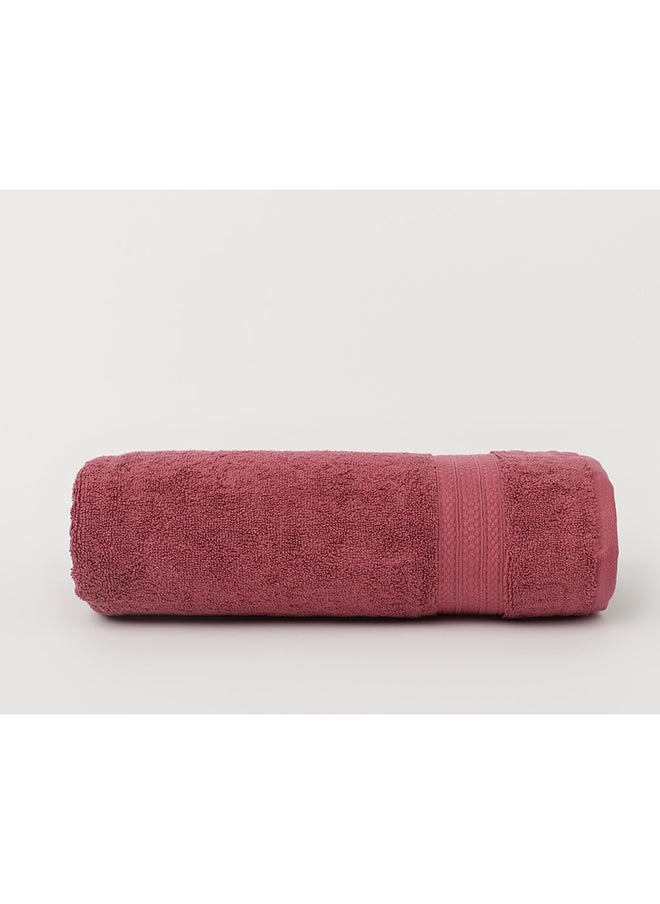 White Rose Towel HARMONY S - 650 GSM - 100% Cotton Terry -Bath Sheet 80x160 cm-Premium Touch-Quick Dry - Super Absorbent-Light Maroon  - Image 1