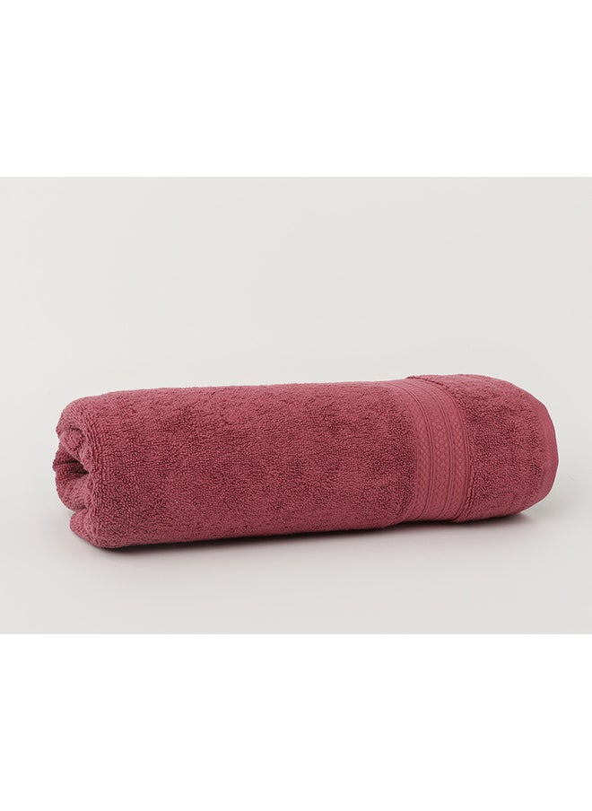 White Rose Towel HARMONY S - 650 GSM - 100% Cotton Terry -Bath Sheet 80x160 cm-Premium Touch-Quick Dry - Super Absorbent-Light Maroon  - Image 3