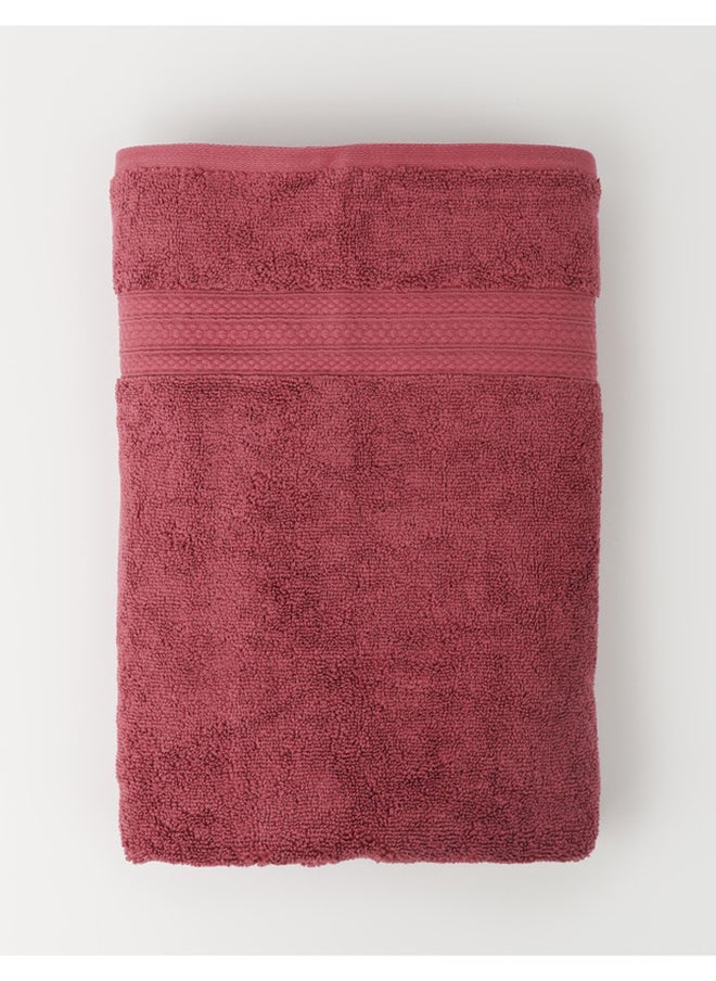 White Rose Towel HARMONY S - 650 GSM - 100% Cotton Terry -Bath Sheet 80x160 cm-Premium Touch-Quick Dry - Super Absorbent-Light Maroon  - Image 5