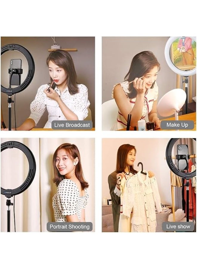 10.2 Inch Dimmable LED Selfie Ring Light with Tripod Stand & Phone Holder – Perfect for Live Streaming, Photography, Makeup, YouTube & TikTok, Compatible with iPhone & Android - Image 2