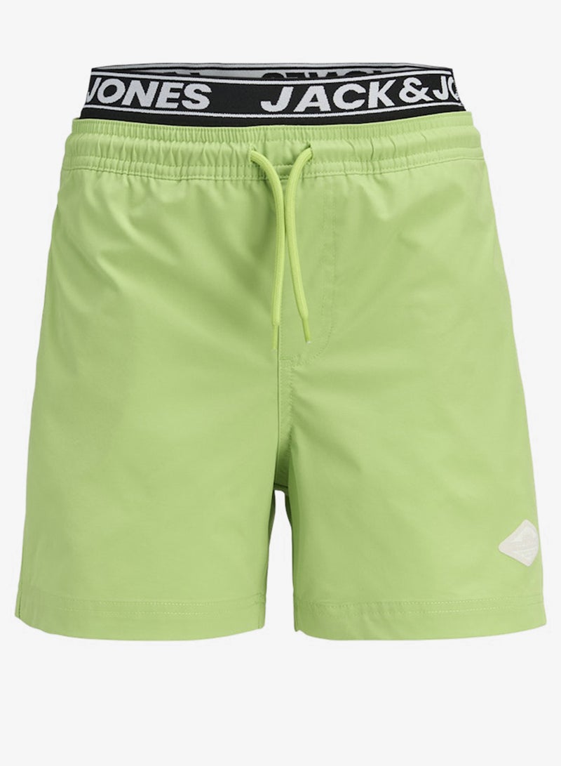 Jack & Jones Junior Youth Logo Drawstring Swim Shorts - Image 1