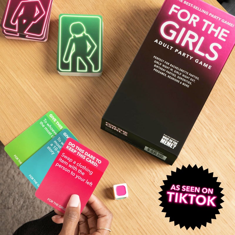 WHAT DO YOU MEME? For The Girls Card Game by Relatable, The Viral Girls Night Adult Party Game, Great for Bachelorette Party Games, Girls Weekends and Fun Girls Trips, Includes a die, and 400 Cards Across 5 Categories - Image 3