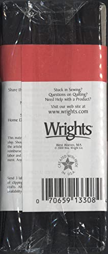 Wrights Products 117-206-031 Extra Wide Double Fold Bias Tape, 3 yd., Black - Image 2