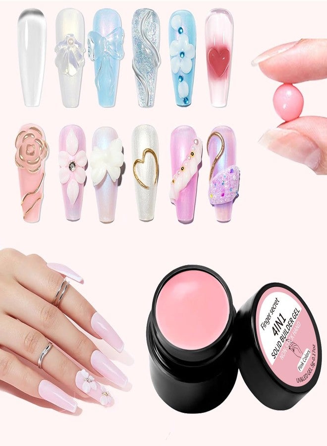 AOBOO Solid Builder Gel for Nails 4 Colors Builder Gel Nail Kit 4 in1 Non-sticky for Nails Extension with Art Tools for DIY in Salon & Home Solution (1) - Image 2