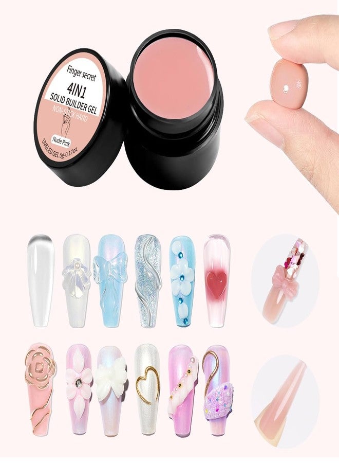 AOBOO Solid Builder Gel for Nails 4 Colors Builder Gel Nail Kit 4 in1 Non-sticky for Nails Extension with Art Tools for DIY in Salon & Home Solution (1) - Image 4