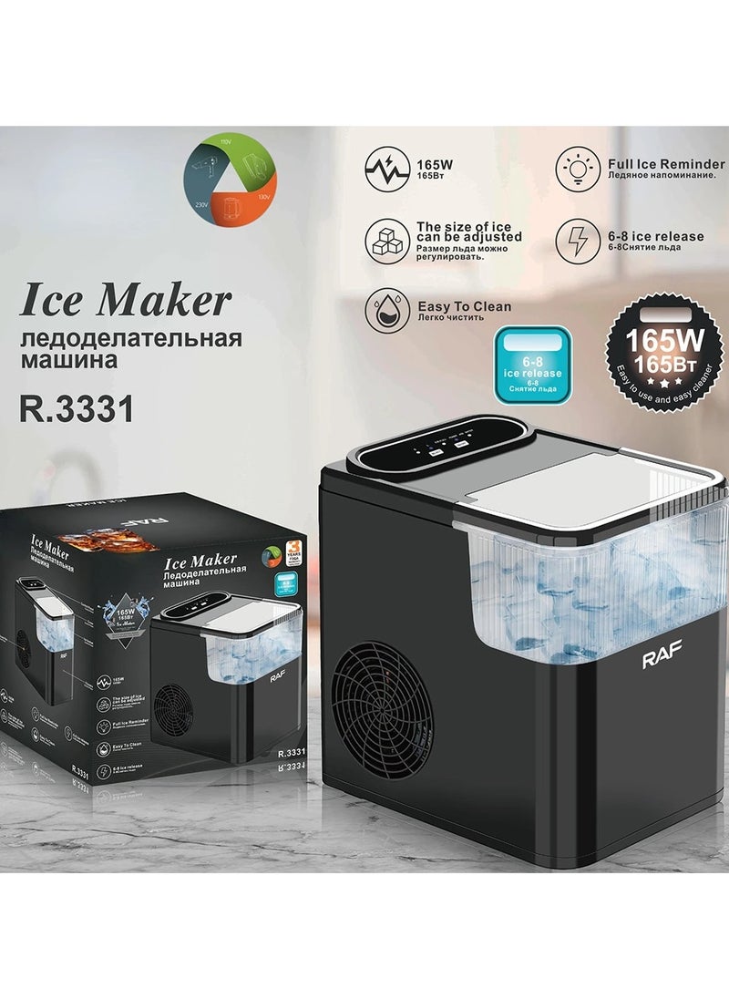 AWALOR Small Ice Maker Household Automatic Bullet Ice Maker Visual Mini Ice Maker  - Image 2