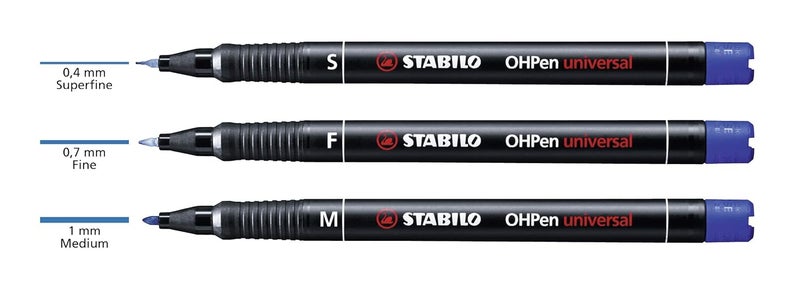 STABILO STABILO OHP Pen OHP Pen Permanent  Superfine  Wallet of 8  Assorted Colors  - Image 4