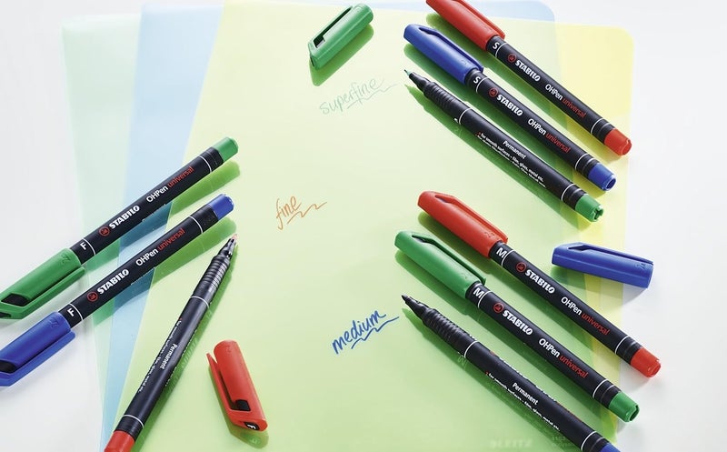 STABILO STABILO OHP Pen OHP Pen Permanent  Superfine  Wallet of 8  Assorted Colors  - Image 5