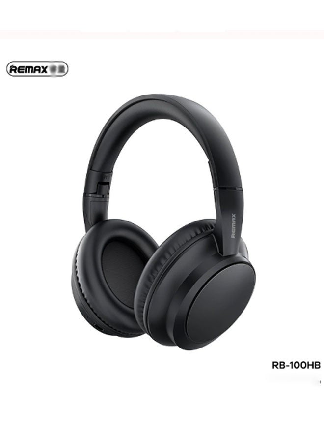 REMAX Wireless + Wired Headphones (with audio cable) Gaming Bluetooth Headset with Extended Battery Life Music Headphones Bluetooth 5.4 Extended Battery Life Noise-Cancelling Over-Ear Headphones (Black) - Image 1