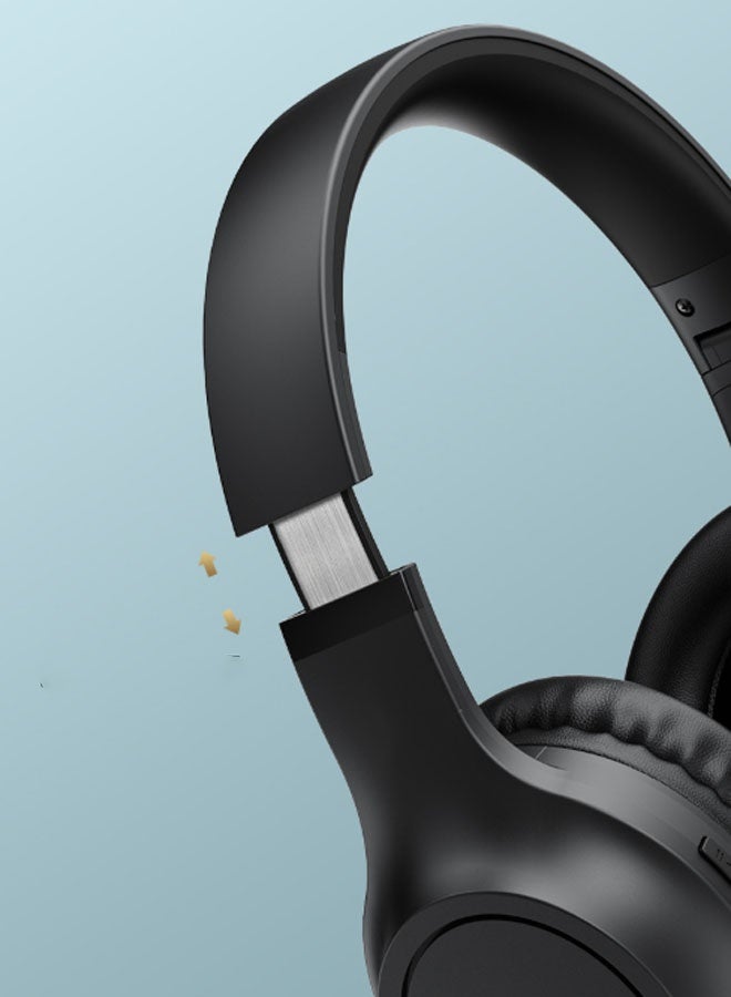 REMAX Wireless + Wired Headphones (with audio cable) Gaming Bluetooth Headset with Extended Battery Life Music Headphones Bluetooth 5.4 Extended Battery Life Noise-Cancelling Over-Ear Headphones (Black) - Image 4