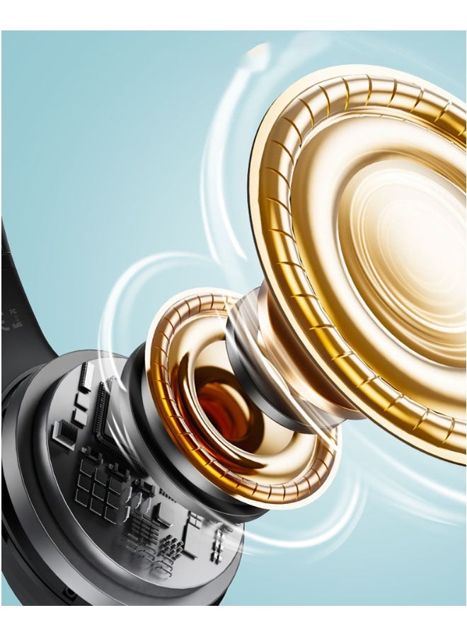 REMAX Wireless + Wired Headphones (with audio cable) Gaming Bluetooth Headset with Extended Battery Life Music Headphones Bluetooth 5.4 Extended Battery Life Noise-Cancelling Over-Ear Headphones (Black) - Image 3