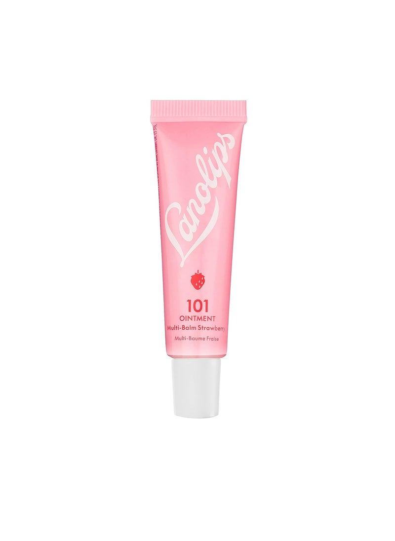 Lanolips - Lanolips 101 Ointment  Lanolin Lip Balm for Smooth Hydrated  Healthy Lips  Multipurpose Lip Ointment with Lanolin Oil for Dry Lips Cuticles  More  Strawberry 052 oz - Image 1