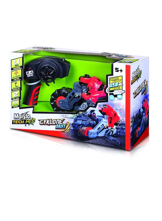 CubicFun Maisto - Cyklone Drift Stunt Series Motorcycle Multicolor with Remote Control - 82293 - Image 3