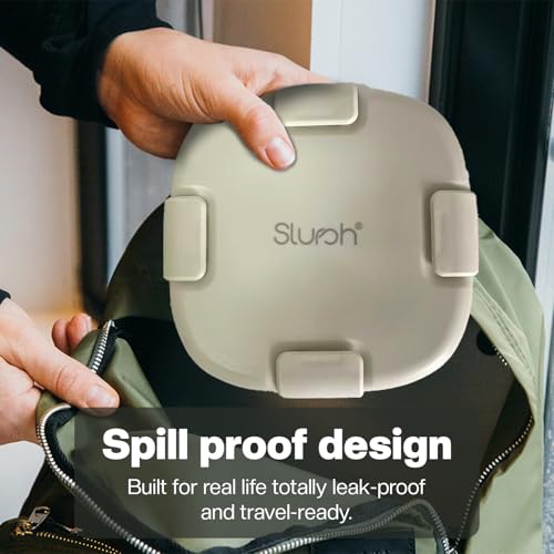 Slursh Collapsible Silicone Food Storage Container Box Set of 3, 700ml Leak-Proof BPA-Free Microwave Safe Flexible Stackable Lunch Box, Space-Saving Foldable Silicone Containers for Kitchen (Green) - Image 4