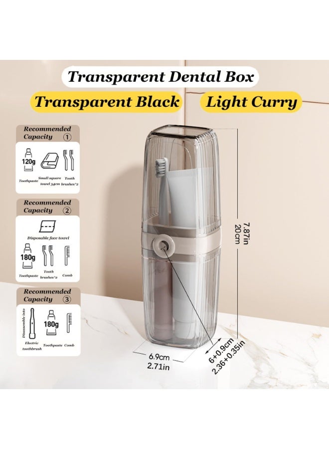 bdo Travel Toothbrush Case, 2 in 1 Dustproof Toothbrush Cover and Rinse Cup, Multifunctional Toothbrush Cup, Portable Toothpaste Travel Toothbrush Holder for Business, Camping, School, Trip - Image 2