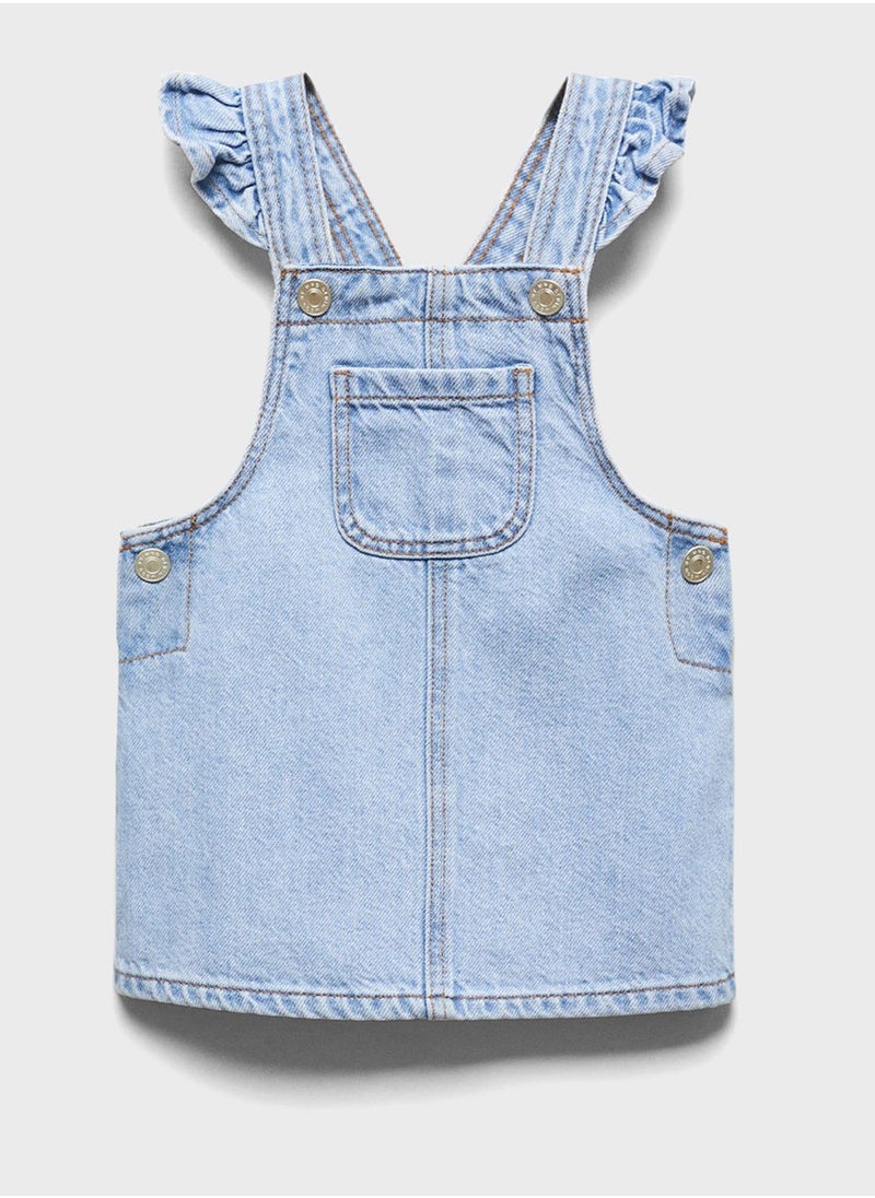 MANGO - Infant Denim Dungarees - Image 1