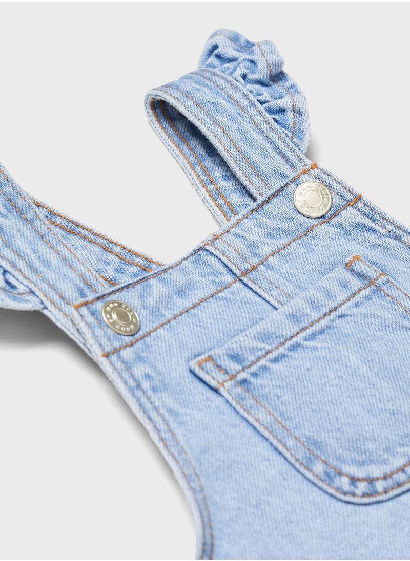 MANGO - Infant Denim Dungarees - Image 1