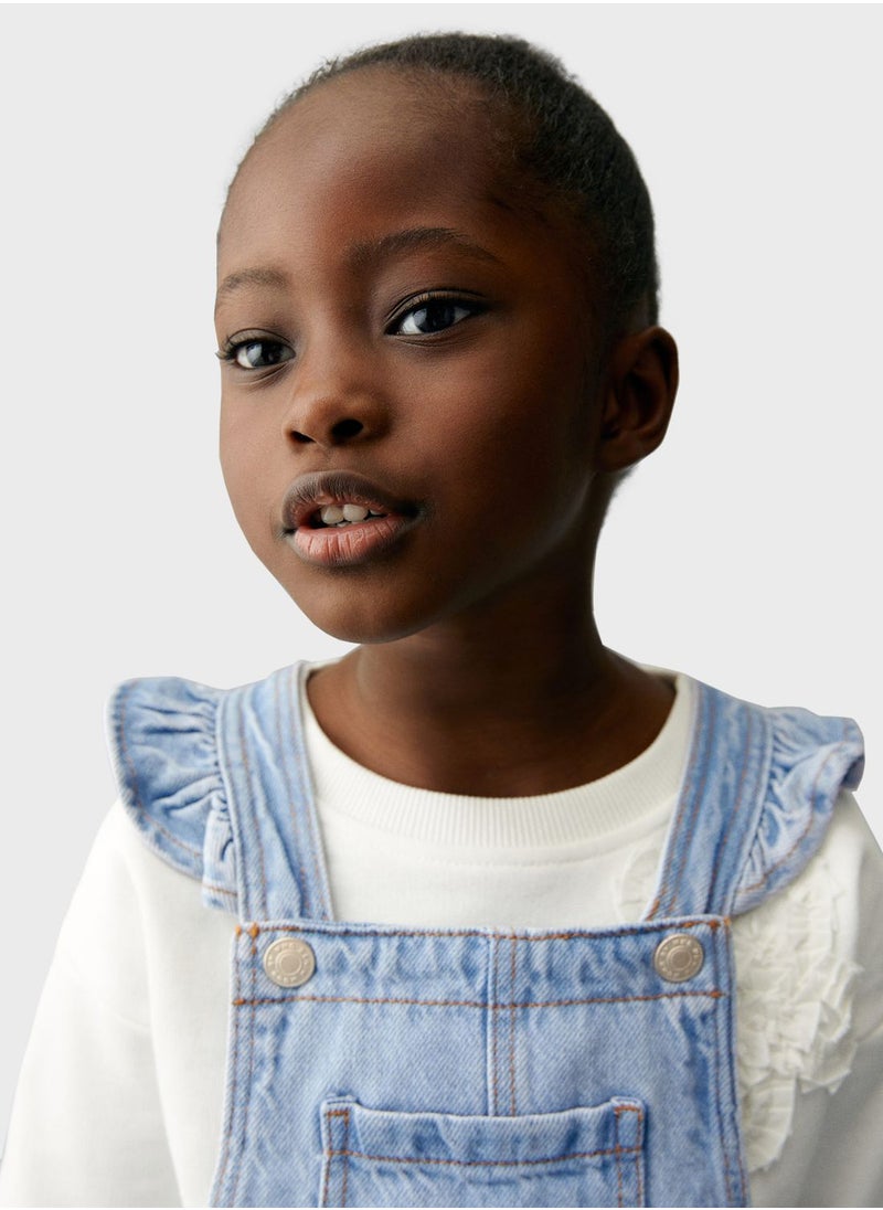 MANGO - Infant Denim Dungarees - Image 1