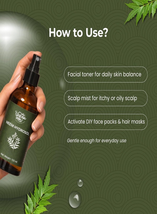 Vriksha Veda Rose Hydrosol & Neem Hydrosol Combo | 100ml Each - Image 5