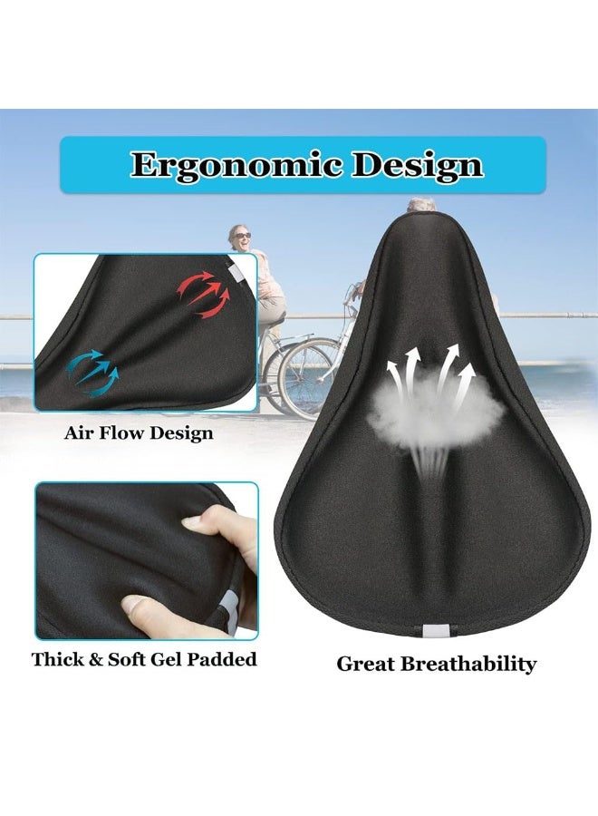 Bukela JZS Bike Seat Cushion, Gel Bike Seat Cover Padded Bicycle Saddle Covers Bike Seat Cushion Cover, Soft for Spin Indoor Outdoor Cycling Class Mountain Stationary Bikes - Image 5