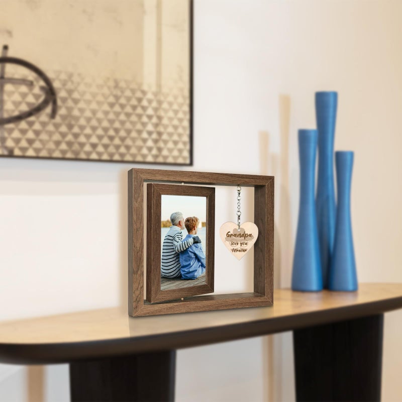 Eyitupc Grandpa Love You Forever Picture Frame Grandfather Birthday Day Day Homps من الأحفاد عرض اثنين 4x6 - Image 4