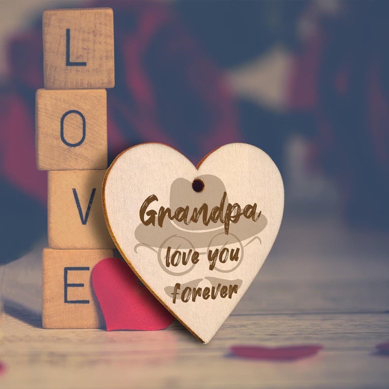 Eyitupc Grandpa Love You Forever Picture Frame Grandfather Birthday Day Day Homps من الأحفاد عرض اثنين 4x6 - Image 3