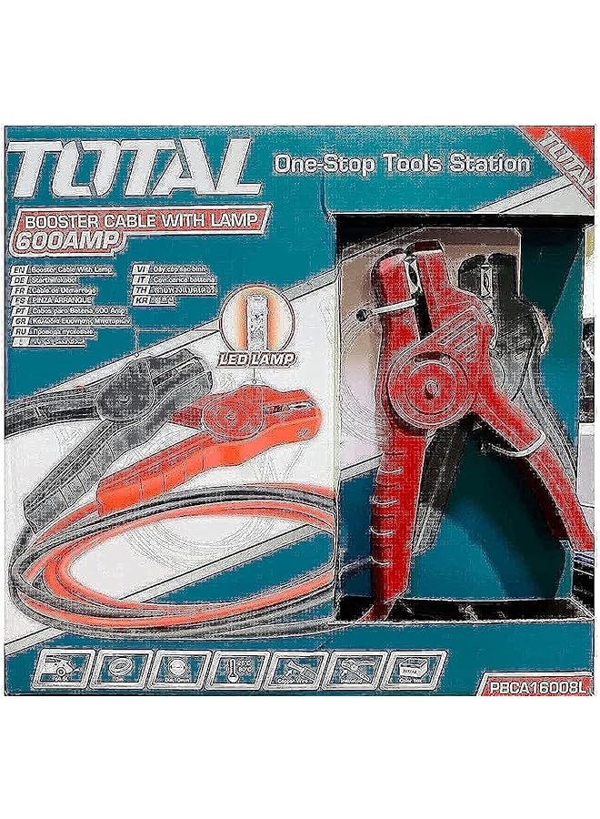 TOTAL Car Booster Cable With Lamp 600Amp Pbca16008L - Image 1