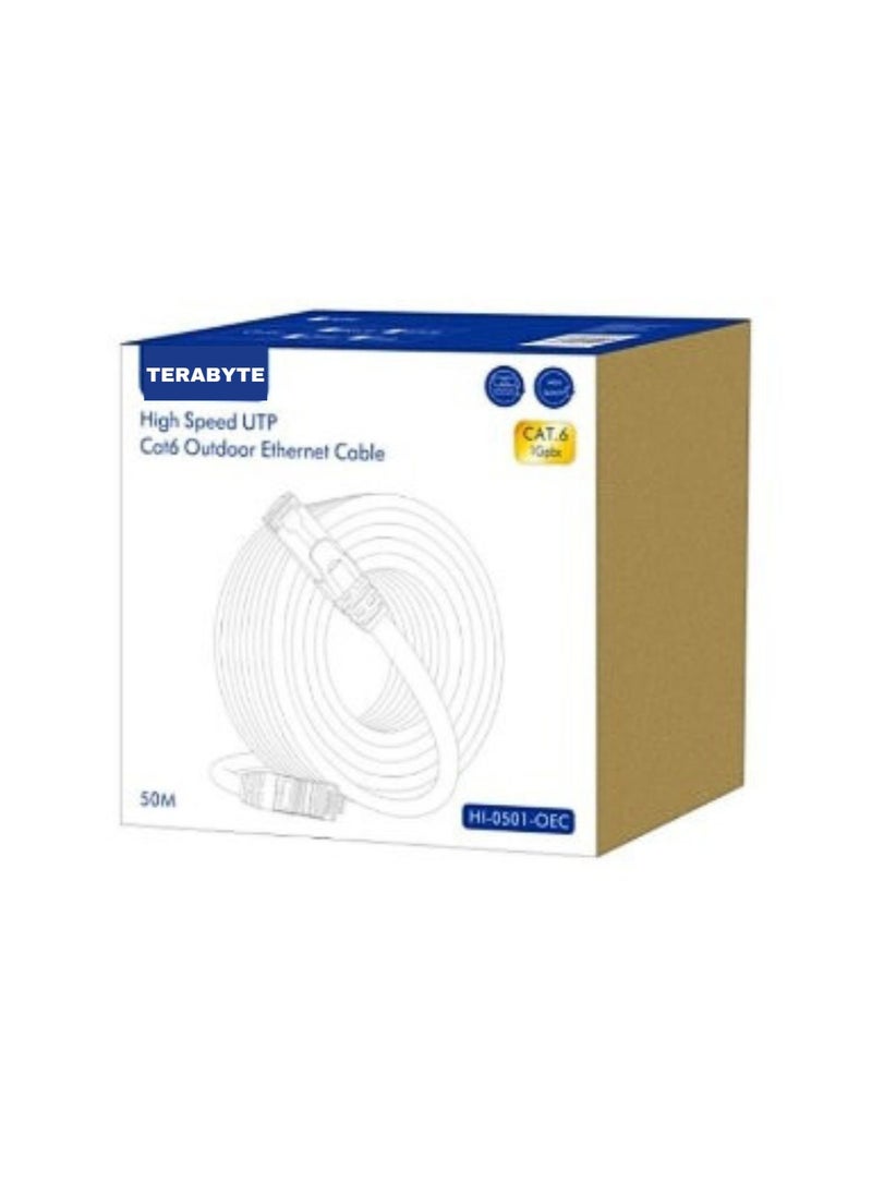 Terabyte UTP Cat 6 Outdoor Ethernet Cable  HI-0501-OEC High Speed UTP Cat 6 Outdoor Ethernet Cable 50M 