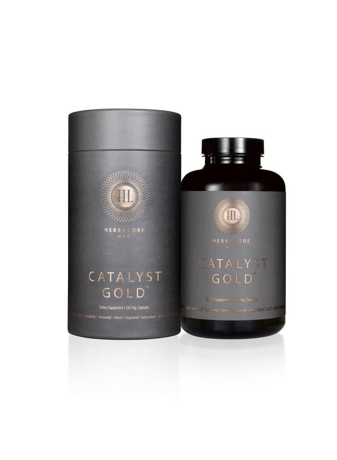 Herbalore - Natural Catalyst Gold Superfood Supplement | for Immunity, Digestion, Hair, Skin, and Nails (240 Capsules) - Image 2