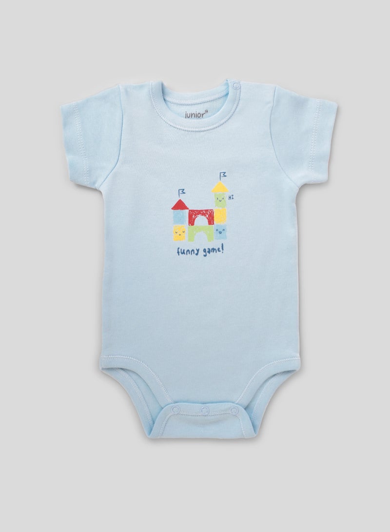 Junior Baby Half Sleeve Bodysuits, 6-Pack, Multiple Designs, 100% Cotton - Baby Boy - Image 2