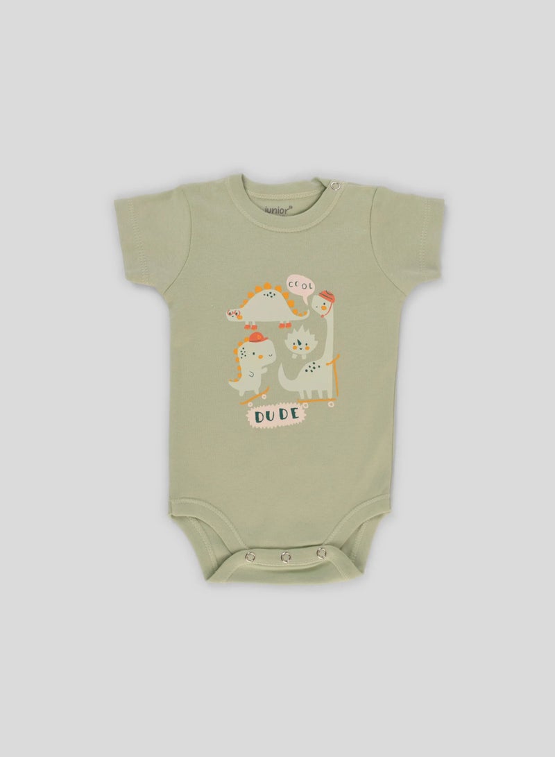 Junior Baby Half Sleeve Bodysuits, 6-Pack, Multiple Designs, 100% Cotton - Baby Boy - Image 3