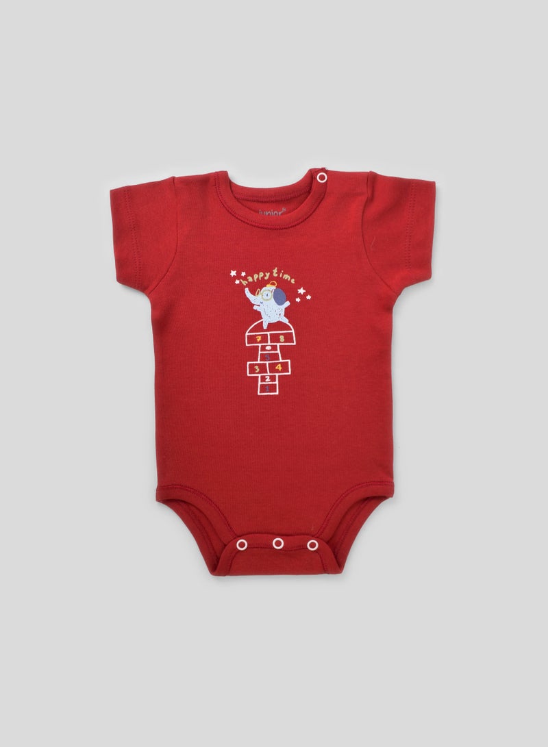 Junior Baby Half Sleeve Bodysuits, 6-Pack, Multiple Designs, 100% Cotton - Baby Boy - Image 5