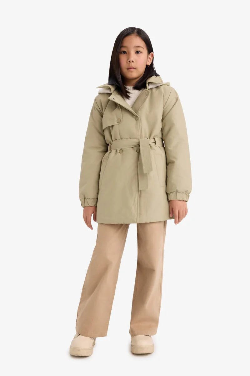 Defacto Girl Hooded Water Repellent Raincoat