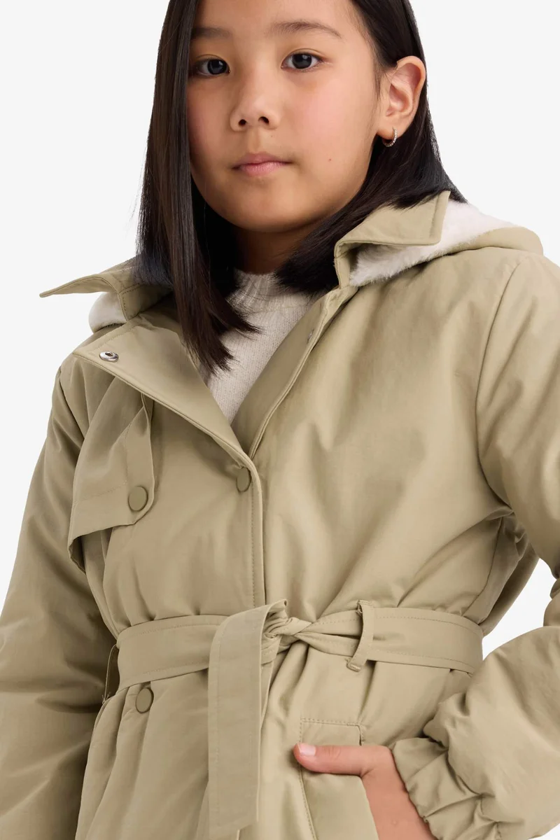 Defacto Girl Hooded Water Repellent Raincoat