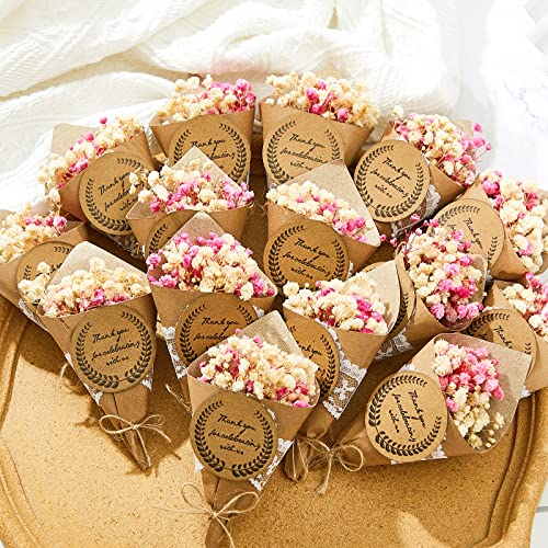 Otuuz 30 Pcs Mini Dried Flower Bouquet Magnet Bulk Wedding Baby Shower Flower Party Favors for Guests Natural Dried Flowers Bundle Mother's Day Graduation Home Decoration DIY Crafts Gifts - Image 1
