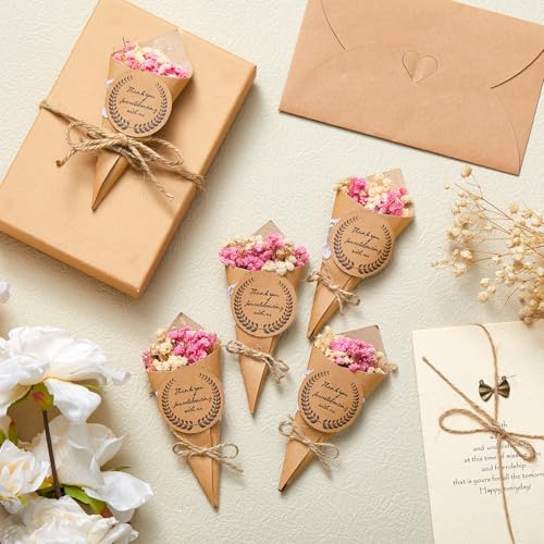 Otuuz 30 Pcs Mini Dried Flower Bouquet Magnet Bulk Wedding Baby Shower Flower Party Favors for Guests Natural Dried Flowers Bundle Mother's Day Graduation Home Decoration DIY Crafts Gifts - Image 5