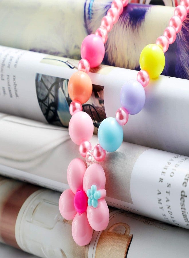 Hifot Kids Jewelry Little Girls Plush Handbag Necklace Bracelet Ring Hair Clips Set, Jewelry Party Favors Gift for Dress up Pretend Play - Image 3