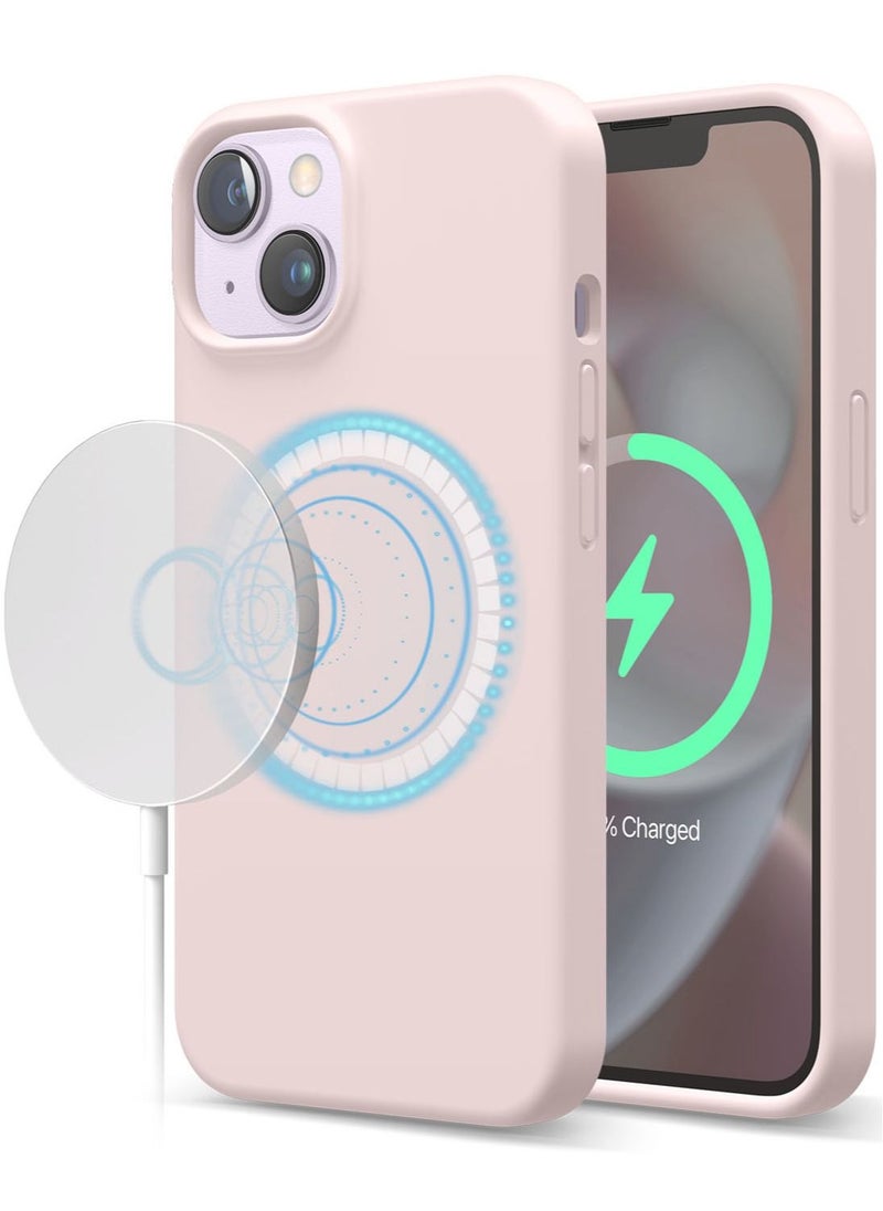 Elago Silicone Shockproof iPhone 14 Plus Case Cover with MagSafe - Lovely Pink  - Image 1