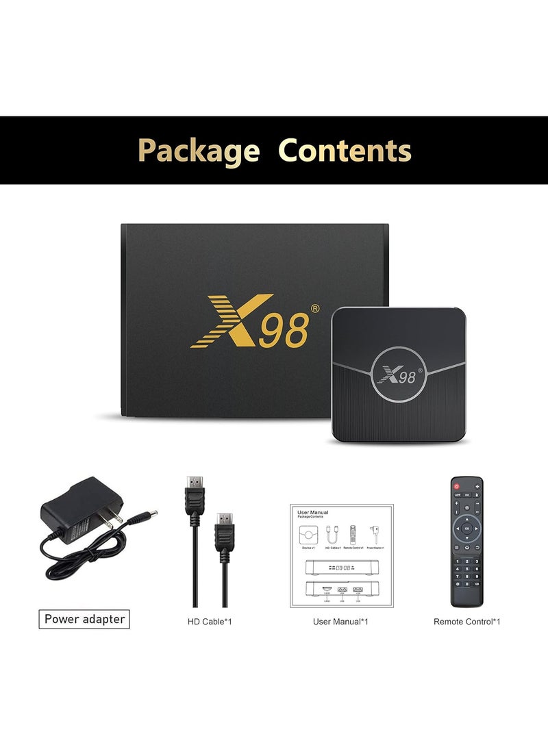 Android 11.0 TV Box,X98 Plus Amlogic S905W2 Quad Core RAM 4GB ROM 64GB Dual WiFi 2.4G/5.8G BT4.2 4K 6K AV1 Home Smart Media Player - Image 2