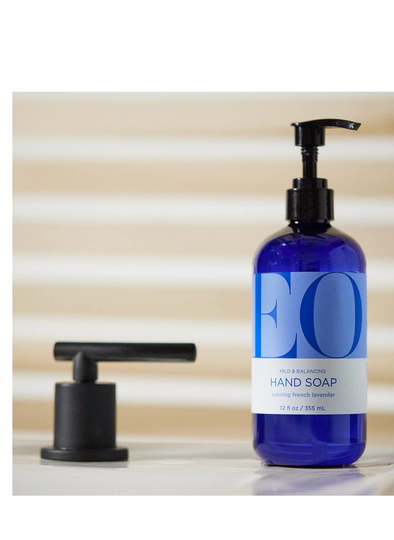 EO EO Liquid Hand Soap, 12 Ounce (Pack of 3), French Lavender, Organic Plant-Based Gentle Cleanser with Pure Essential Oils  - Image 3