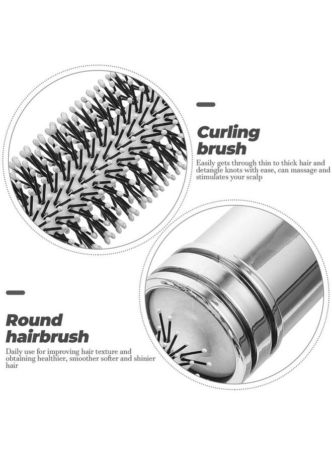 Beaupretty 2Pcs Roller Round Brush Compact Hair Brush Hair Quiff Roller Comb Retractable Curling Hairbrush Hair Blow Drying Brush Travel Styling Brush For Women  - Image 4