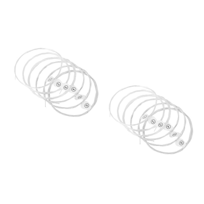 12 Pcs Guitar String Folk Guitar String Plated Copper Strings Guitar String Kit - Image 1