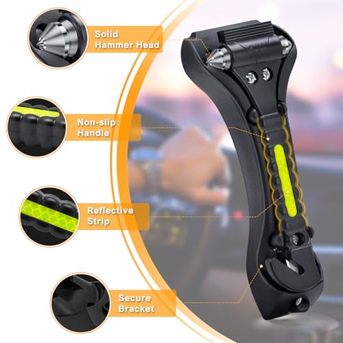 THINKWORK Car Window Breaker, Glass Breaker, Window Breaker Seatbelt Cutter, 2-in-1 Car Safety Hammer with One Second Emergency Glass Hammer, Safety Emergency Car Escape Tool for Car, Office, Home - Image 5