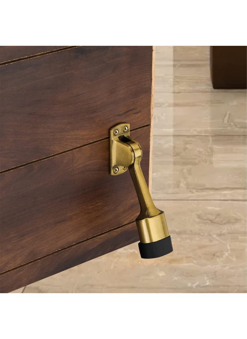 Generic Metal Growers 5 inch Aluminium Material Door Stoppers Rubber Powerful Working with ScrewDoor Stopper to Stop Door for All Door HomeOfficeHotelAntique Finish DS101BA112  - Image 2