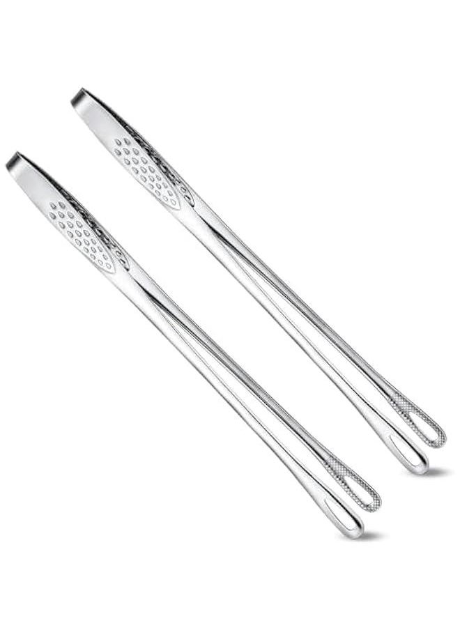 TRASSLE 2 Pieces Kitchen Tweezer Food Tongs, Long Cooking Tweezers Grill Tongs for Cooking Kitchen Fine Tweezer Tongs Premium Tweezers Tongs Japanese Style Multifunction Cooking Tongs Barbecue Tongs  - Image 1