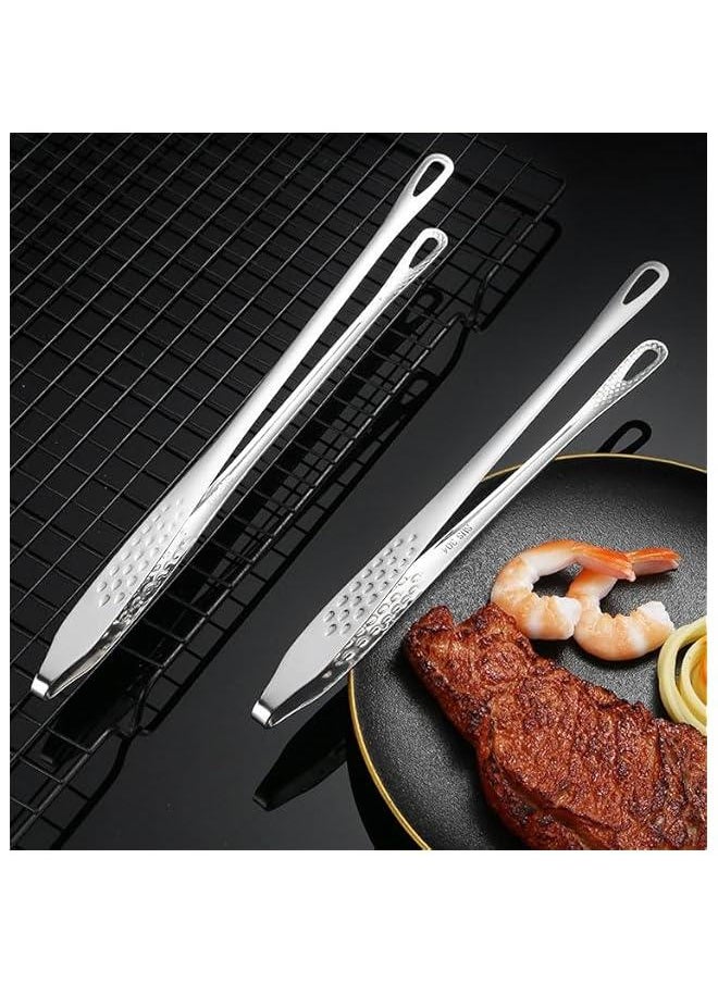 TRASSLE 2 Pieces Kitchen Tweezer Food Tongs, Long Cooking Tweezers Grill Tongs for Cooking Kitchen Fine Tweezer Tongs Premium Tweezers Tongs Japanese Style Multifunction Cooking Tongs Barbecue Tongs  - Image 4