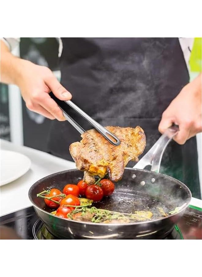 TRASSLE 2 Pieces Kitchen Tweezer Food Tongs, Long Cooking Tweezers Grill Tongs for Cooking Kitchen Fine Tweezer Tongs Premium Tweezers Tongs Japanese Style Multifunction Cooking Tongs Barbecue Tongs  - Image 5