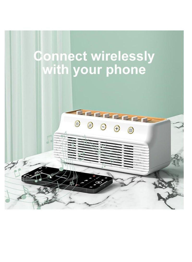 جهاز صوت النوم مع مكبر صوت بلوتوث، جهاز ضوضاء بيضاء، مقبس سماعة رأس ببطارية قابلة لإعادة الشحن، خلاط DIY 255+ للبالغين - Image 4