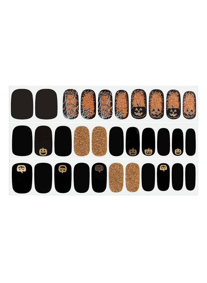 DASHING DIVA Gloss Halloween Nail Strips Twisted Nightmare Uv Free Long Lasting Cute Halloween Gel Nail Stickers Contains 32 Nail Wraps 1 Prep Pad 1 Nail File  - Image 1